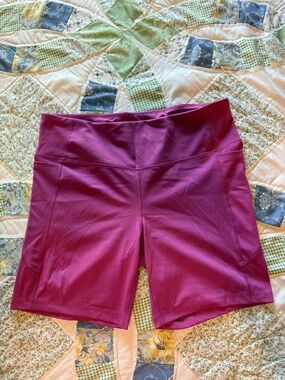 Athletic Works Magenta High-Rise Bike Shorts